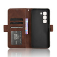 Etui z klapką do Infinix Hot 50 Pro+ 4G, Card Slot, brązowe