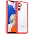 Etui do Samsung Galaxy A14 4G/5G, Fusion Hybrid, przezroczyste / czerwone