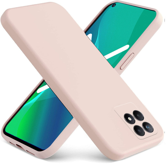 Etui do Realme 8i, Silicone Lite, różowe