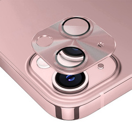 Osłona ze szkłem na obiektyw do iPhone 15 / 15 Plus, ERBORD, różowa