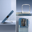 Etui do iPhone 15 Pro Max, Frame Kickstand, do MagSafe, Moon Blue