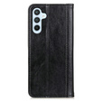 Etui do Samsung Galaxy A26, Wallet Litchi Leather, czarne