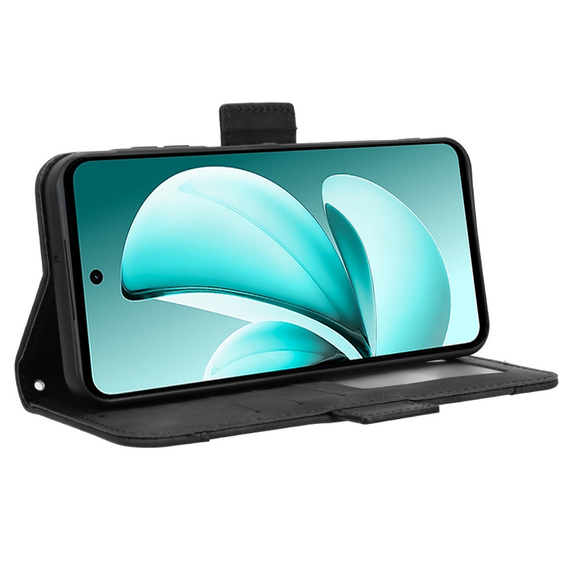 Etui z klapką Card Slot do Realme C71 – eleganckie i funkcjonalne, czarne