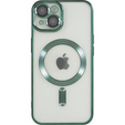 Zestaw Etui do iPhone 14, MagSafe Hybrid, zielone + Szkło
