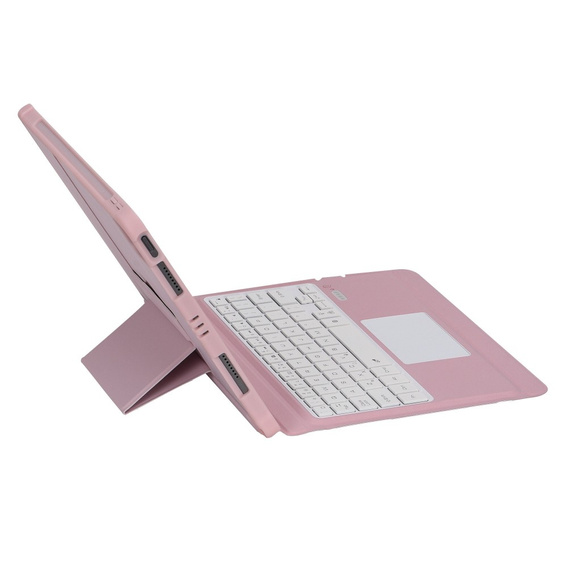 Etui z klawiaturą do iPad Air 10.9" 2022/2020 (5/4 gen.), TouchPad, różowe rose gold