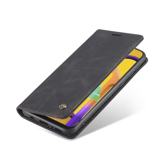 Etui CASEME do Samsung Galaxy M21, Leather Wallet Case, czarne