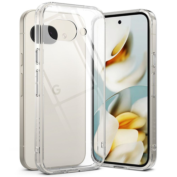 Etui Ringke Fusion do Google Pixel 9A, Clear + Szkło Hartowane 9H