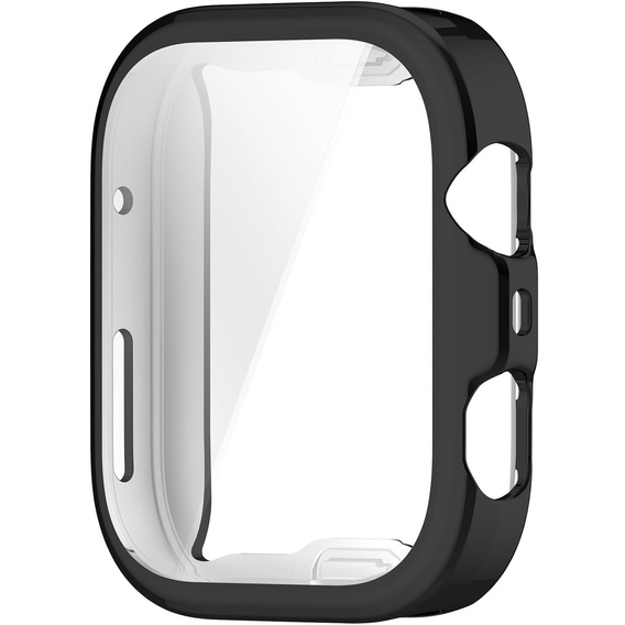 2w1 Etui silikonowe z osłoną ekranu do Huawei Watch Fit 4 – lekka ochrona wyświetlacza i boków - czarne