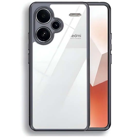Etui do Xiaomi Redmi Note 13 Pro+, Fusion Hybrid, z ochroną aparatu, przezroczyste / czarne