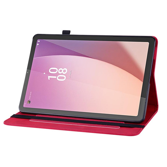 Etui do Lenovo Tab M9, Wallet Pen Slot, czerwone