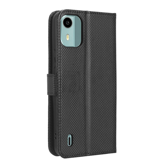 Etui z klapką do Nokia C12 4G, Wallet Smart Magnet, czarne