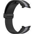 Pasek Silikonowy do Samsung Galaxy Watch 4/5/6 40/42/43/44/45/46/47mm, Czarny / Szary