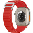 Zestaw Pasek Nylonowy + Etui 2w1 do Apple Watch 7/8/9 45mm, Czerwony