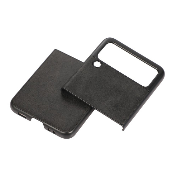 Etui Cowhide Grain do Samsung Galaxy Z Flip 3, Black