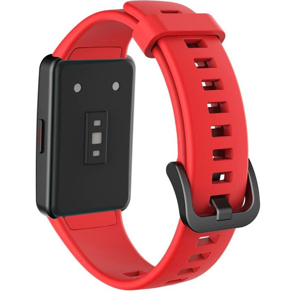 Pasek Silikonowy do Huawei Band 6 / Honor Band 6, Red