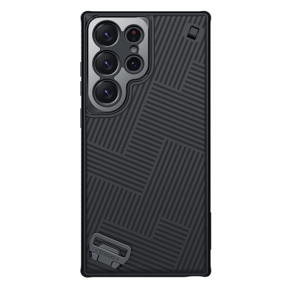 Etui NILLKIN do Samsung Galaxy S23 Ultra, Stripe Design z rączką, czarne