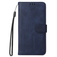 Etui z klapką do Samsung Galaxy A34 5G, Leather Wallet, granatowe