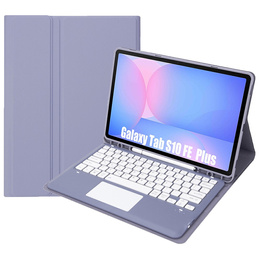 Futerał z klawiaturą bezprzewodową i touchpadem do tabletu Samsung Galaxy Tab S10 FE+ Plus X620/X626B - fioletowy