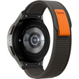 Pasek Nylonowy do Samsung Galaxy Watch 4/5/6 40/42/43/44/45/46/47mm, Szary / Pomarańczowy
