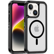 Etui z ramką do iPhone 13/14, do MagSafe, przezroczyste / czarne