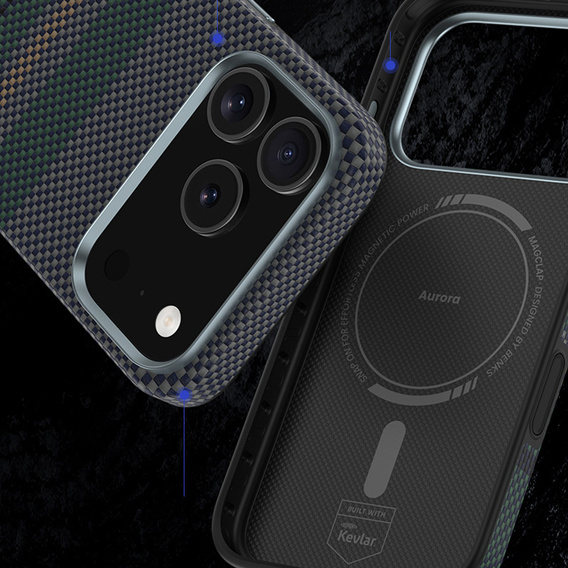 Etui BENKS Kevlar Magnetic Armor Pro Aurora 600D C070 do MagSafe do iPhone 17 Pro Max