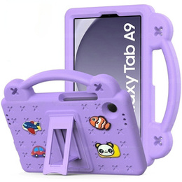 Etui do Samsung Galaxy Tab A9, Cute Patterns, z podstawką, Fioletowe