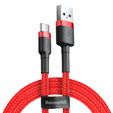 Baseus kabel USB-A na USB-C 0,5 m Cafule 3 A - Czerwono-Czarny