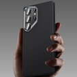 Etui BENKS Kevlar do Samsung Galaxy S25+ Plus, Carbon Fiber 600D 0044, do MagSafe, czarne