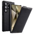 Etui MELKCO z klapką do Samsung Galaxy S24 Ultra, skórzane, flip, czarne
