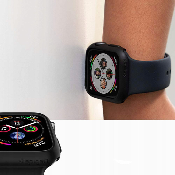 Etui SPIGEN do Apple Watch 4/5/6/SE 44MM, Thin Fit, Czarne