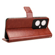 Etui z klapką do Oppo Reno 11F 5G, Crazy Horse Wallet, brązowe