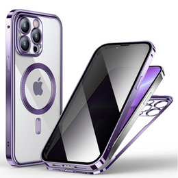 Etui do iPhone 13 Pro, Privacy Dual Glass, do MagSafe, fioletowe