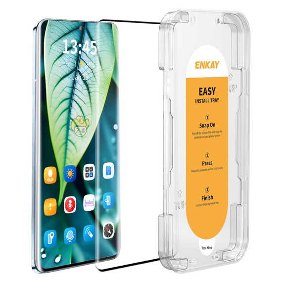 ENKAY Szkło Hartowane do Oppo Reno 12 / 12 Pro 5G, czarne