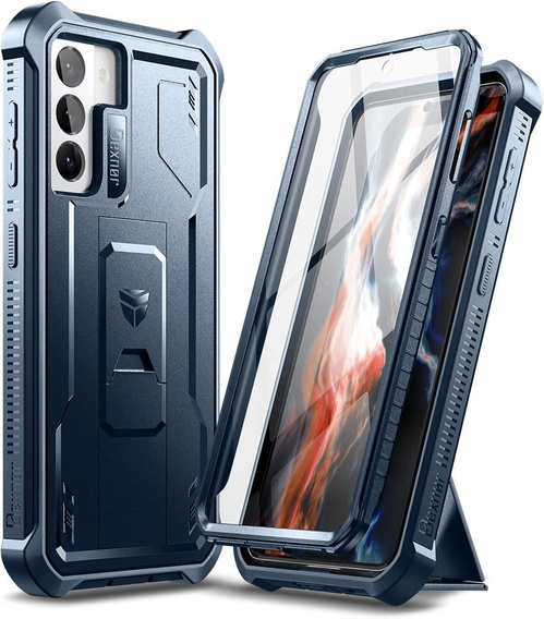 Etui pancerne do Samsung Galaxy S21, Dexnor Full Body, niebieskie