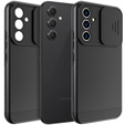 Etui do Samsung Galaxy A55, ERBORD CamProtect, czarne + 2x Szkło hartowane