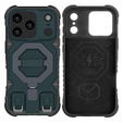 Etui do iPhone 17 Pro Max, do MagSafe, pancerne z podstawką, niebieskie