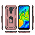 Etui pancerne do Xiaomi Redmi Note 9, Nox Case Ring, różowe rose gold