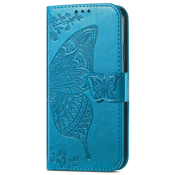 Etui z klapką do Oppo A38 4G / Oppo A18 4G, Butterfly, niebieskie