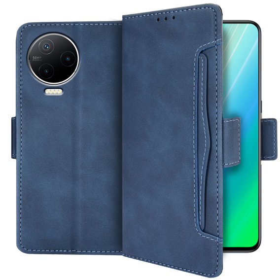 Etui z klapką do Infinix Note 12 2023, Card Slot, niebieskie