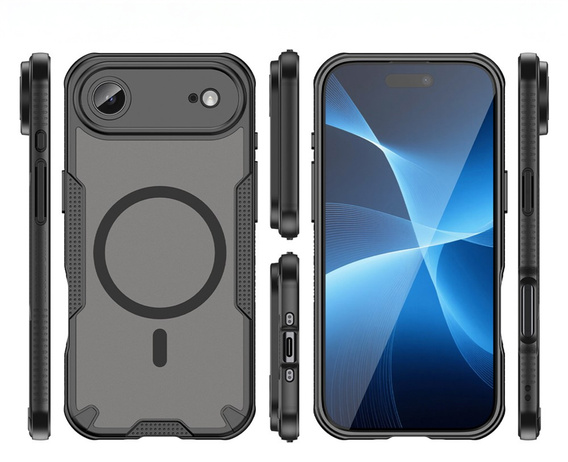 Etui pancerne do iPhone 17 Air, do MagSafe, matowe, czarne