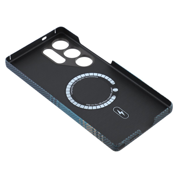 Etui do Samsung Galaxy S24 Ultra – magnetyczne Aramid Fiber, niebieskie