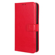 Etui z klapką do Huawei Nova 11i, Crazy Horse Wallet, czerwone