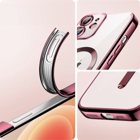 Etui do iPhone 11, Electro MagSafe, różowe + Szkło na ekran