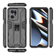 Etui do Oppo Find X5 Pro, Military kickstand, czarne