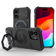 Etui do iPhone 17, do MagSafe, pancerne z podstawką, czarne