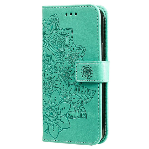 Etui z klapką do Xiaomi Redmi Note 12 5G / POCO X5 5G, Mandala, zielone