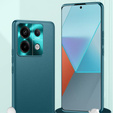 Etui skórzane do Xiaomi Redmi Note 13 5G, Obudowa leather hybrid Case, Zielone