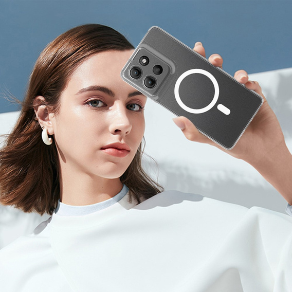 Etui przezroczyste z funkcją MagSafe do Motorola Moto G15 / G15 Power 4G