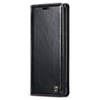 Etui z klapką CASEME do Samsung Galaxy S9+ Plus, Waxy Textured, czarne