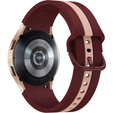 Pasek Silicone Strap Sports do Samsung Galaxy Watch 4/5/6 40/42/43/44/45/46/47mm, Bordowy / Różowy